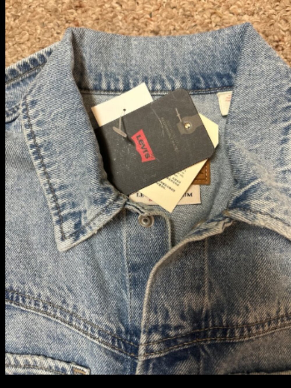 LEVIS WESTERN DENIM JEAN DRESS MIDI NWT $120 27 4/6 - Picture 9 of 11